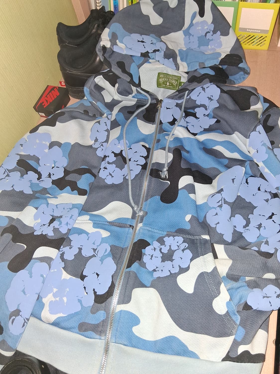 데님티어스 블루카모 후드집업 상품이미지2