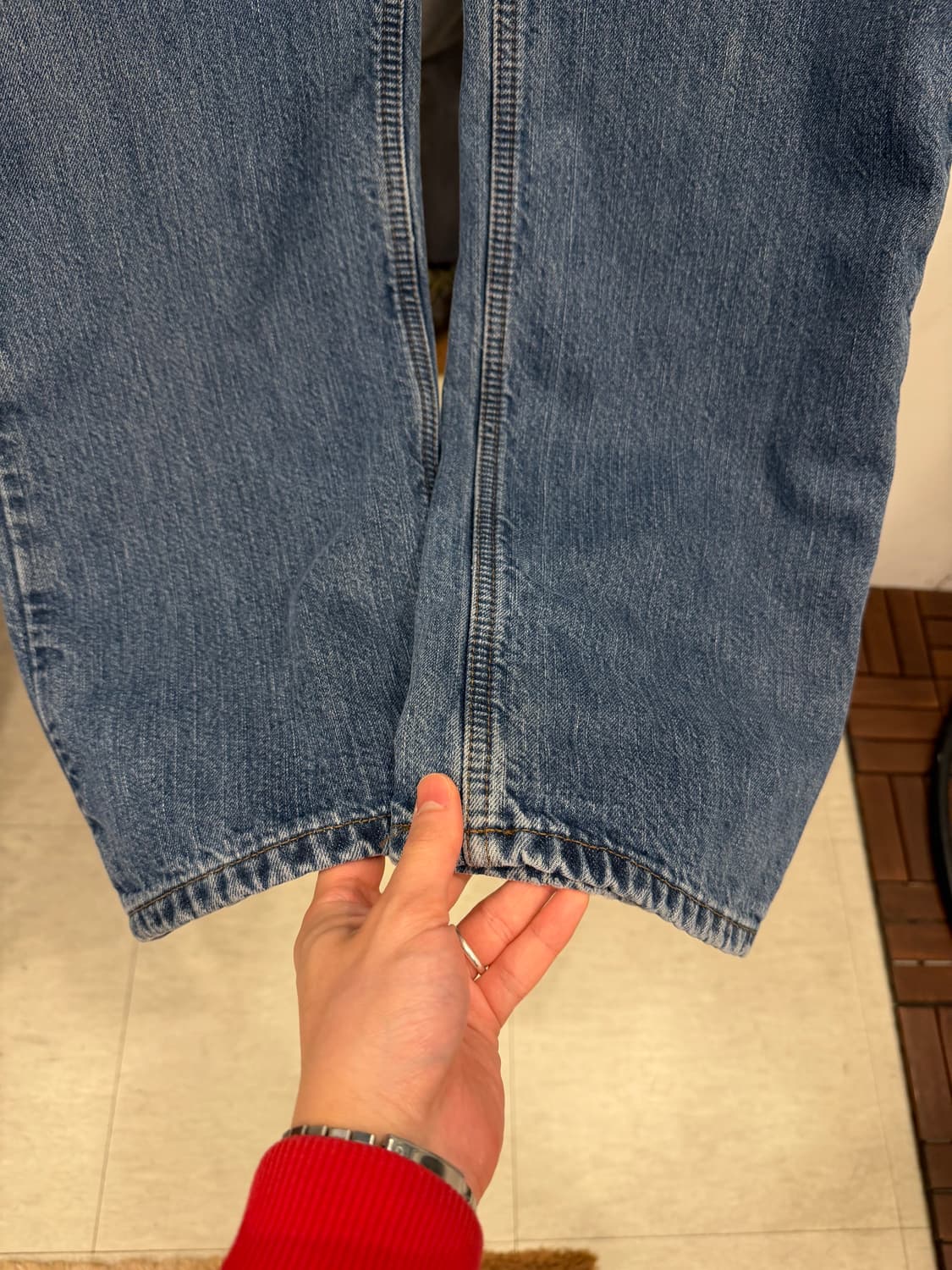 00s Carhartt 칼하트 플란넬 데님 팬츠 (33inch) 상품이미지4