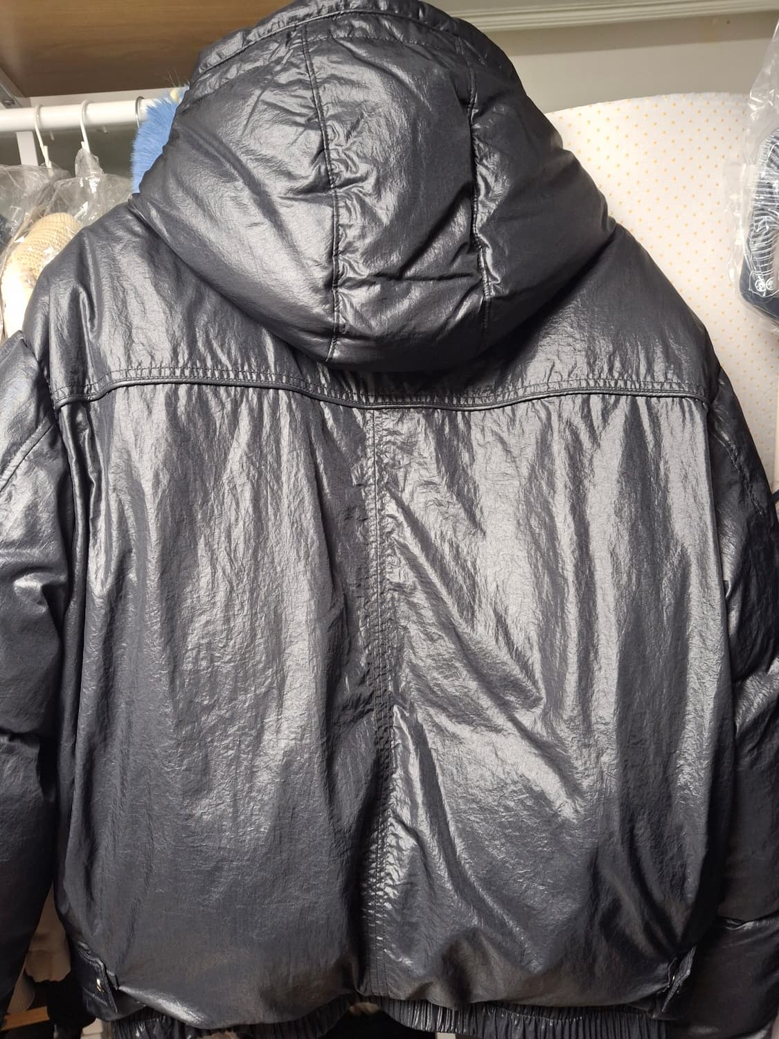 지오송지오 후드 다운 블랙 105 상품이미지2