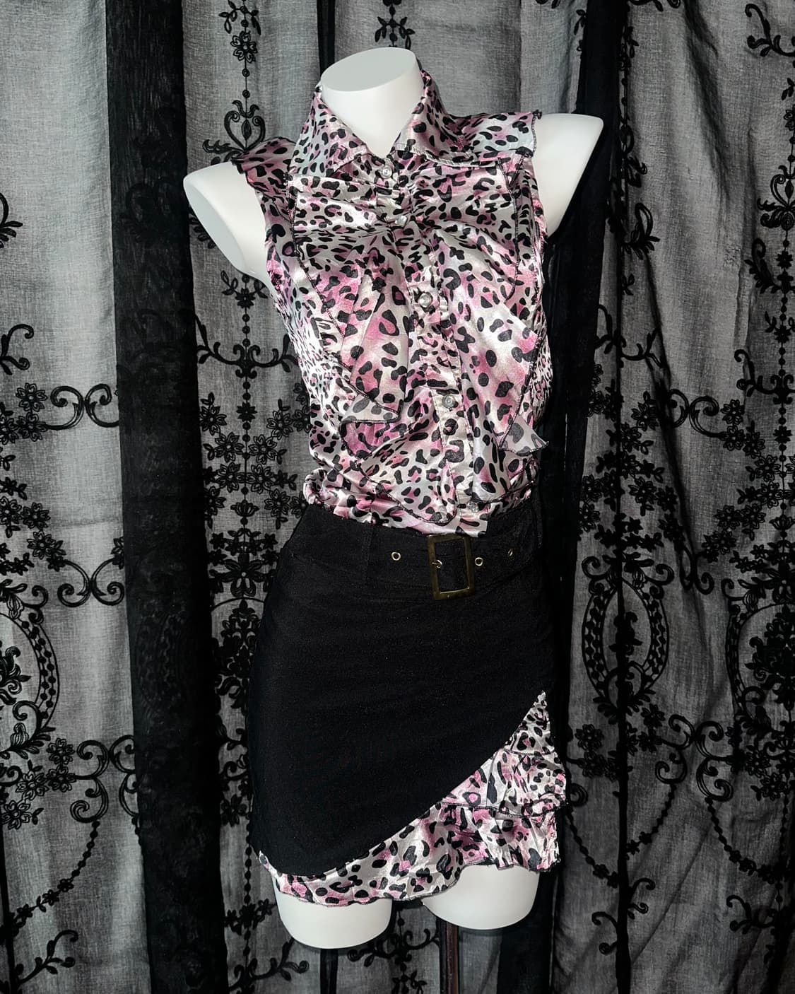 leopard-print silk dress 상품이미지1
