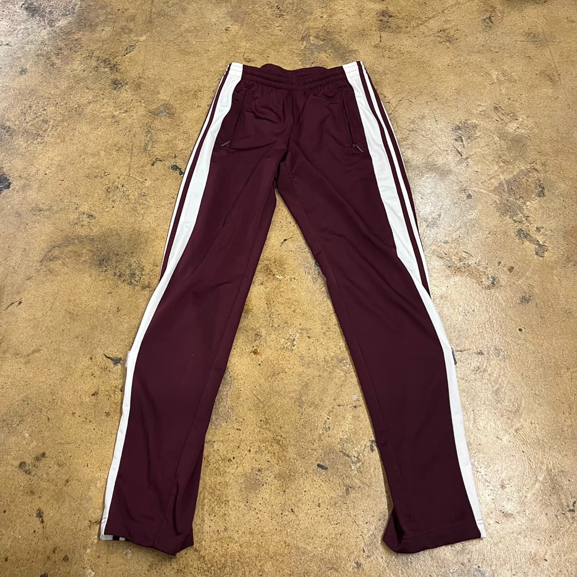 [정품/S] 아디다스 버건디 삼선 트랙 바지 b10 상품이미지3