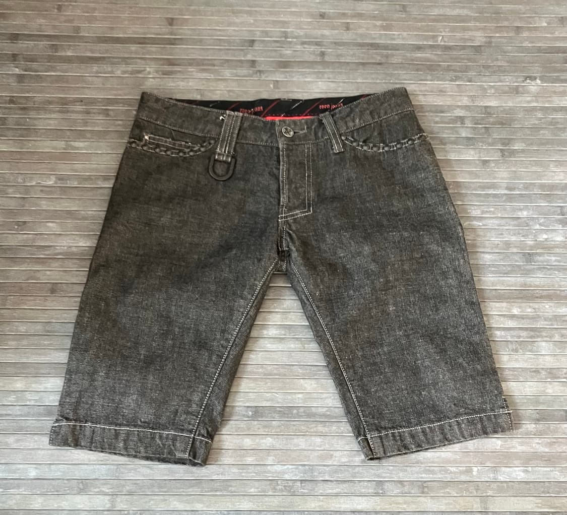Skull dark grey short jeans 상품이미지1