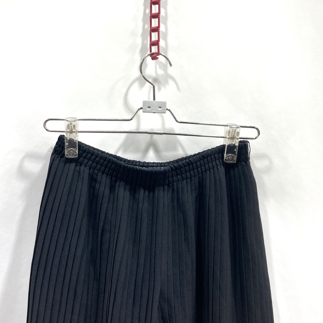 여성 플리츠 와이드 밴딩 팬츠 블랙 FREE 상품이미지2
