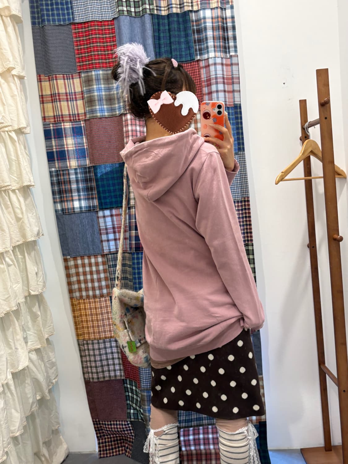 히스테릭글래머 핑크 후드원피스 상품이미지4