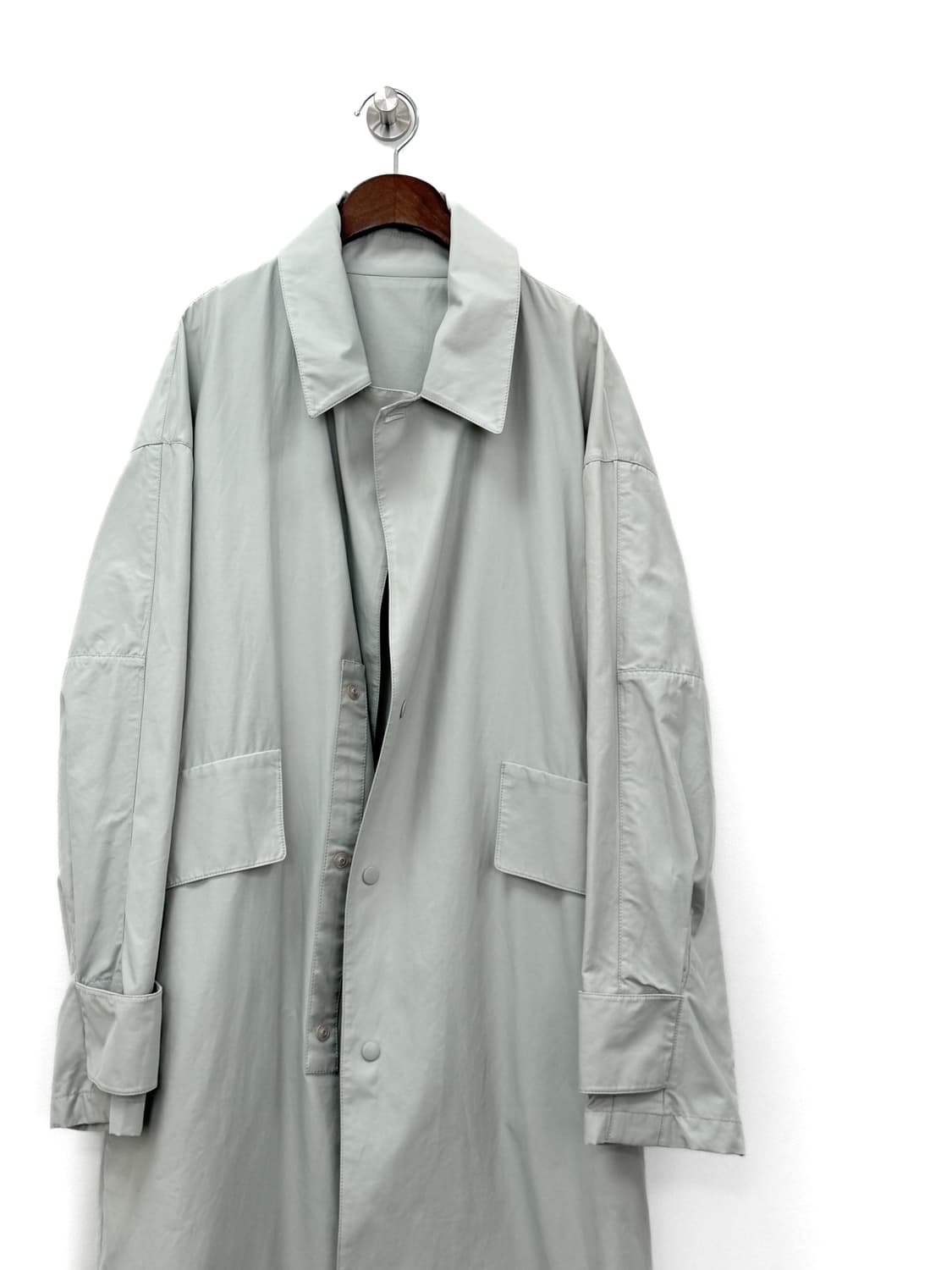 시스템 옴므 스냅 클로징 오버핏 롱코트 상품이미지2