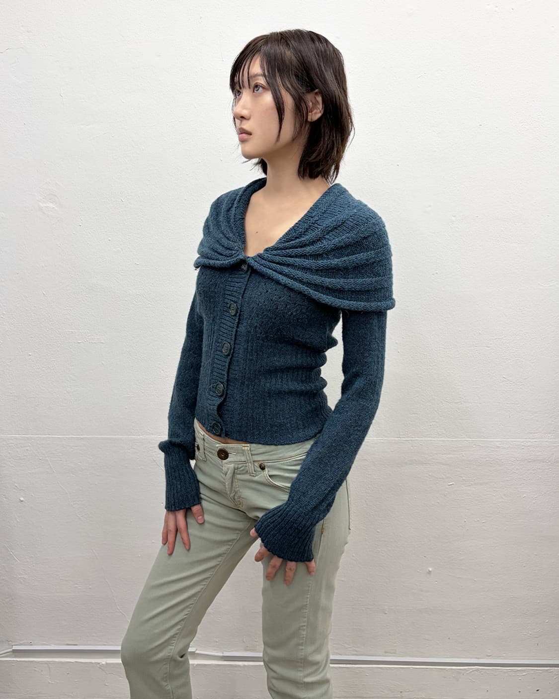 휴고 보스 숄칼라 리브드 가디건 상품이미지3