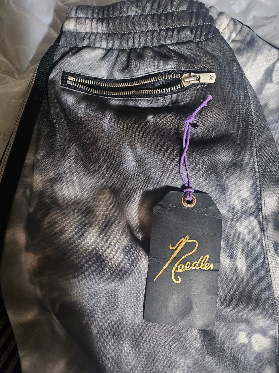 니들스hd 트랙 팬츠 LHP한정 블랙 타이 다이 XS 상품이미지5