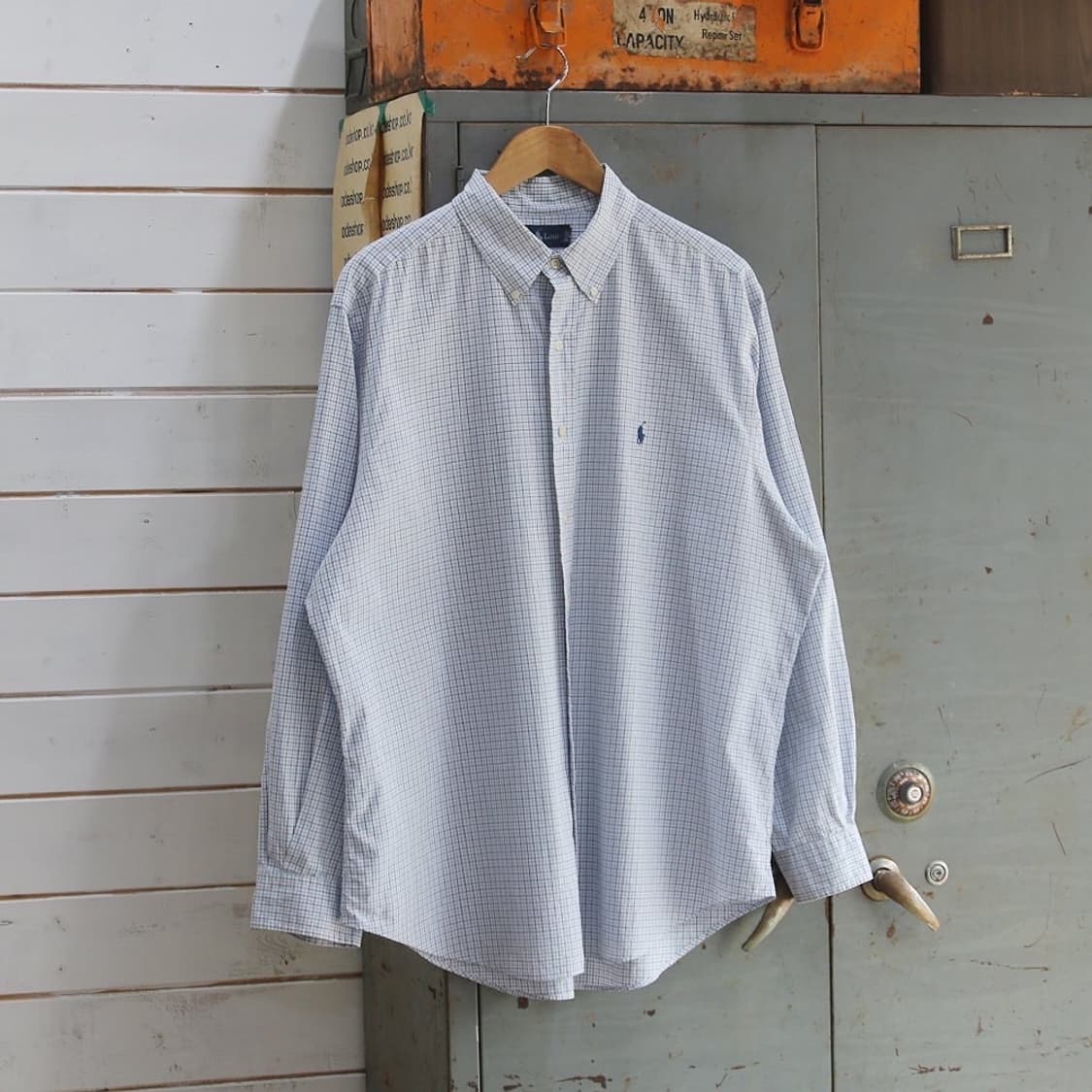 (착용컷) 폴로 랄프로렌 체크 셔츠 (남성용 105) 상품이미지3