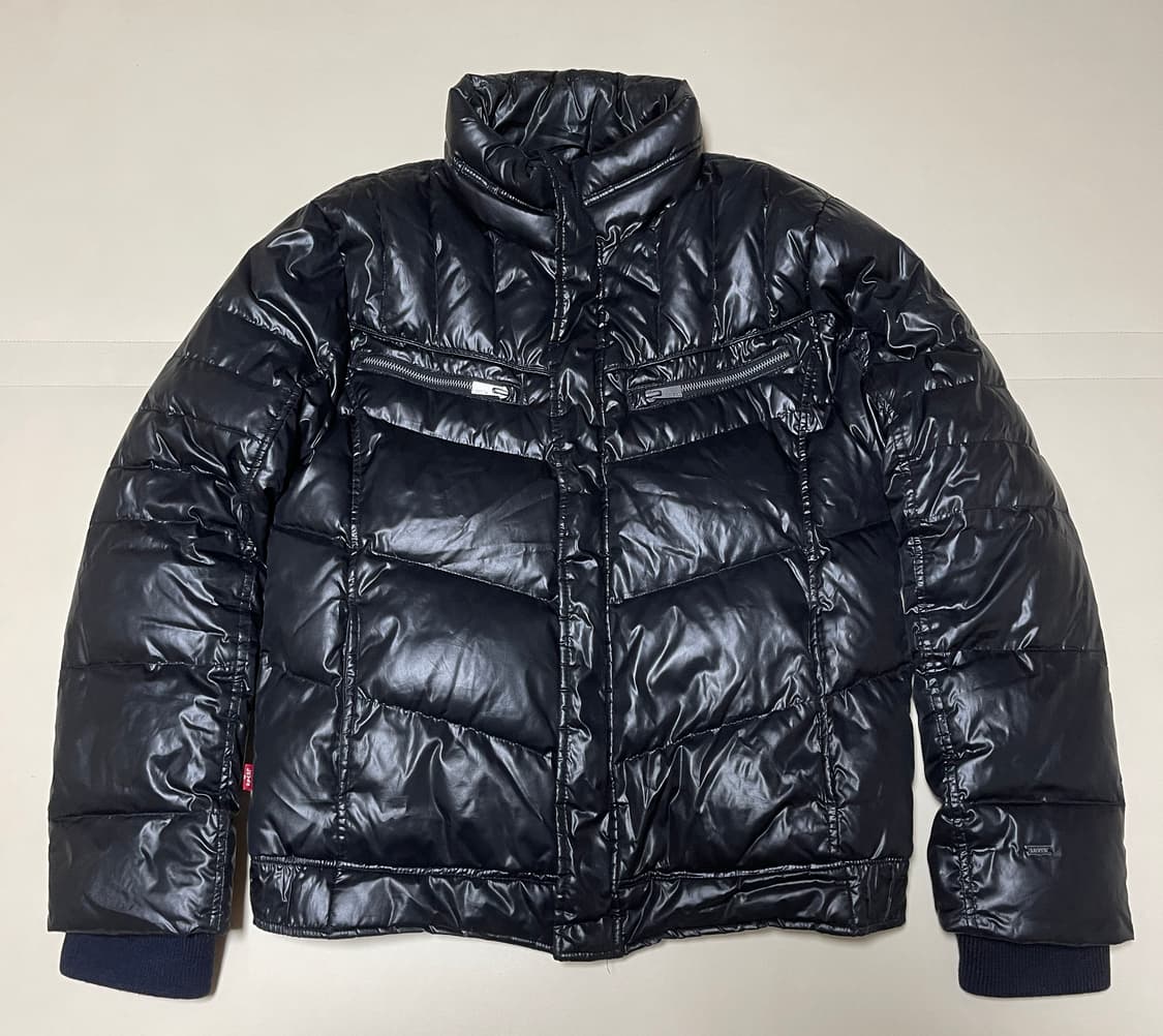 리바이스 00‘s 유광 덕다운 바이커 경량 패딩 점퍼 상품이미지1