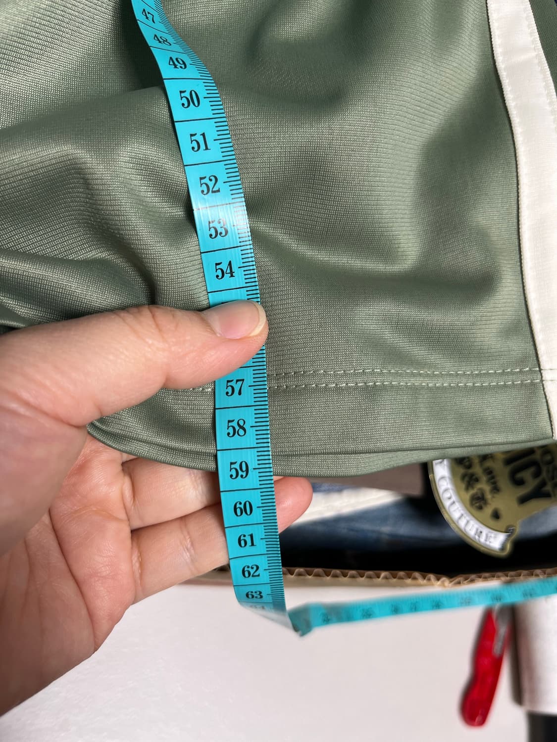 쥬시꾸뛰르 그린 트랙 반바지 올리브 S 상품이미지5