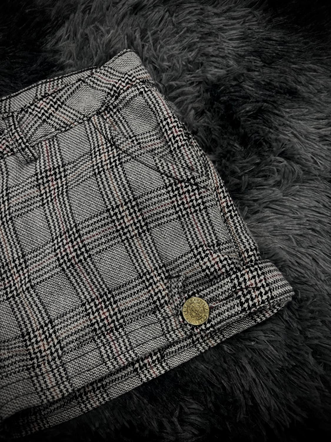 체크 금장 로우라이즈 숏팬츠 상품이미지4