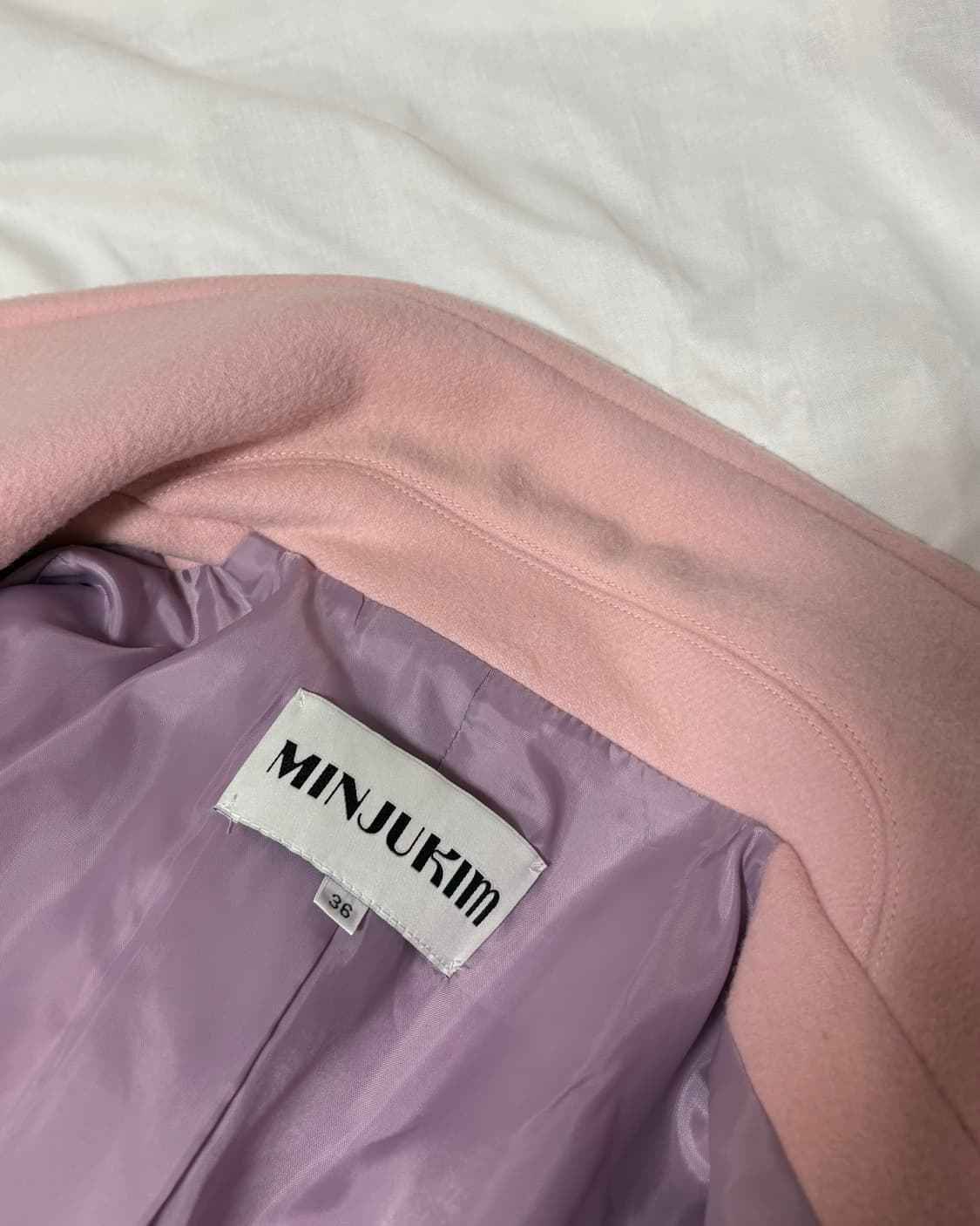 민주킴 minjukim HEART LAPEL HALF COAT 상품이미지5