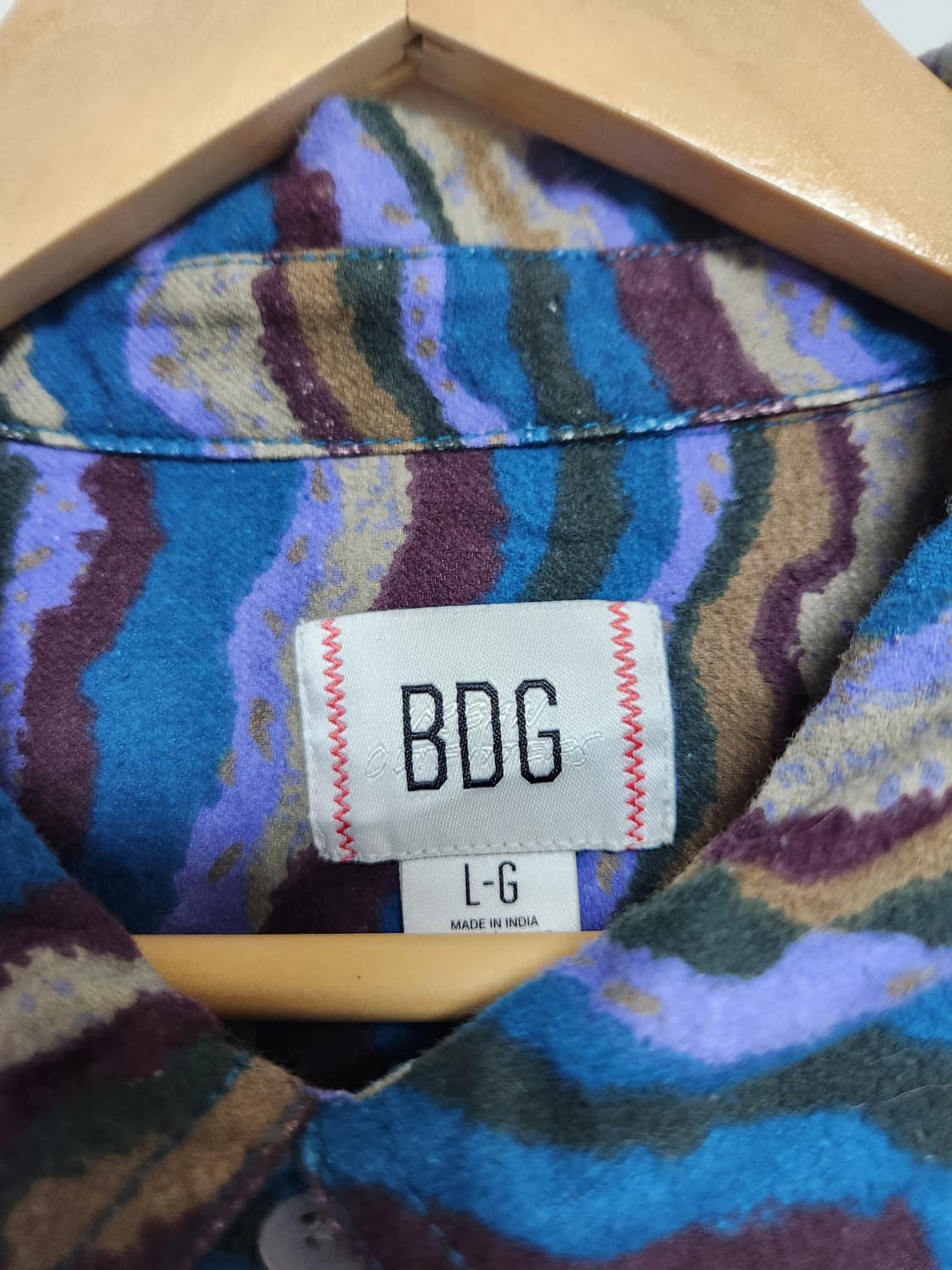 아메리칸빈티지USA 물결 패턴 셔츠 L - S207 상품이미지4