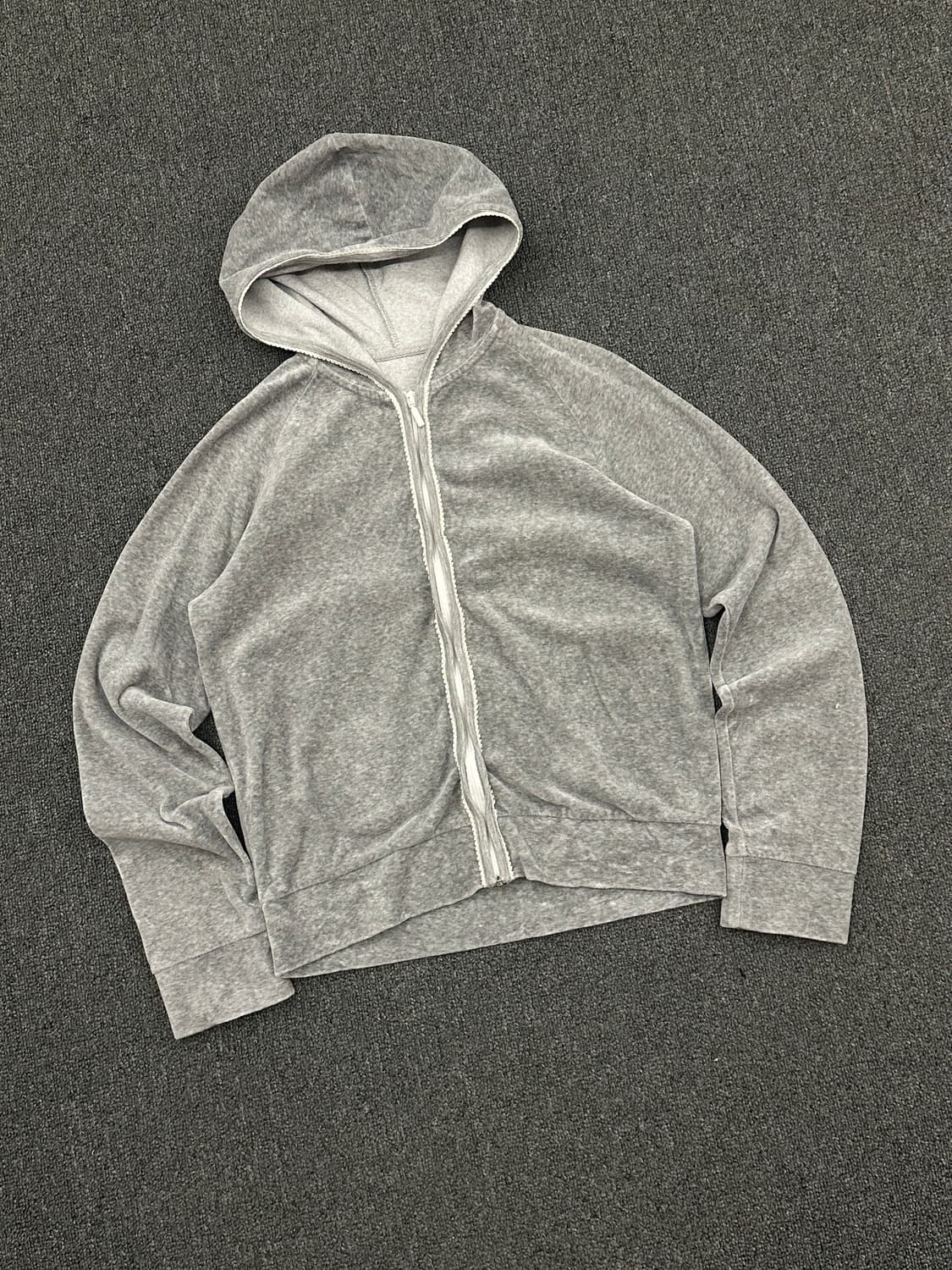 M)Japanese vintage 유니클로 빈티지 여성 레이스 벨벳 후드 상품이미지1