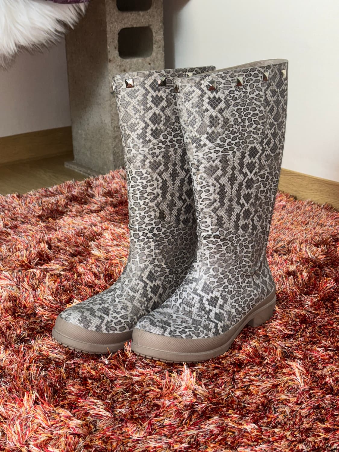 gray leopard boots 상품이미지2