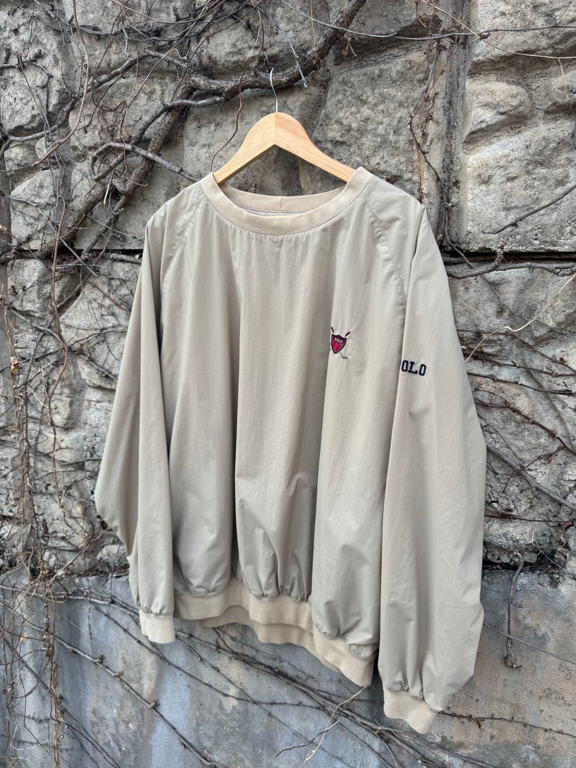 폴로 랄프로렌 빈티지 바람막이 나일론 웜업 맨투맨 L 상품이미지3