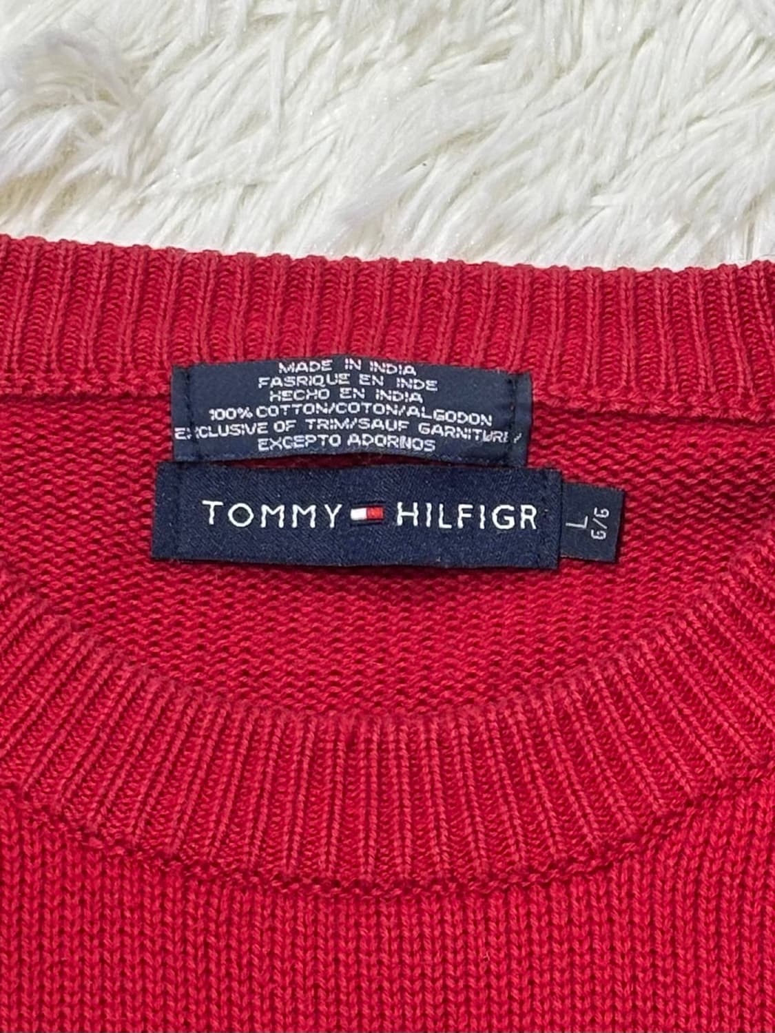 타미힐피거 90‘s 레드 사이드로고 니트 상품이미지6