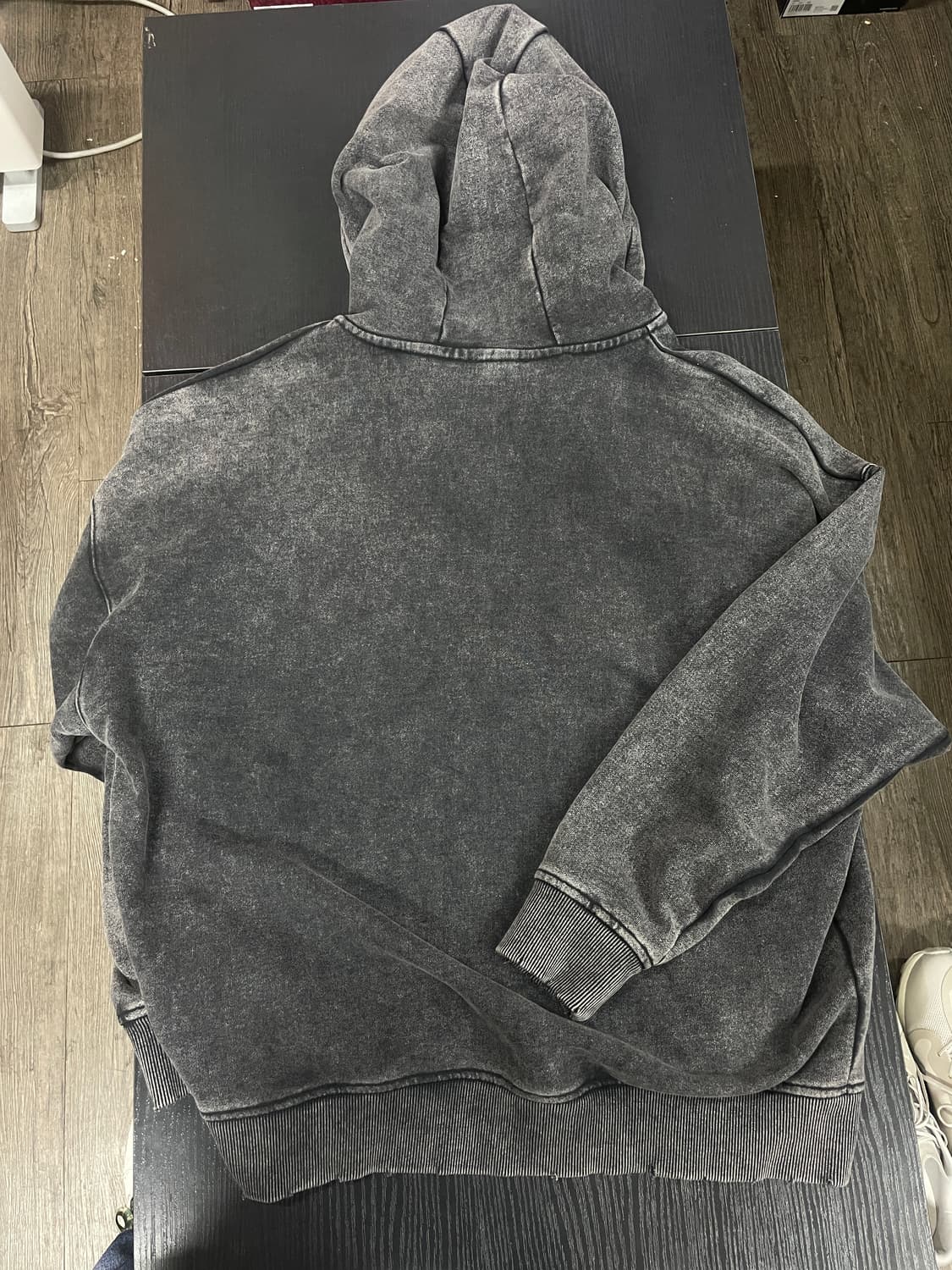 자라 디스 차콜 오버핏 후드집업 2XL 상품이미지5