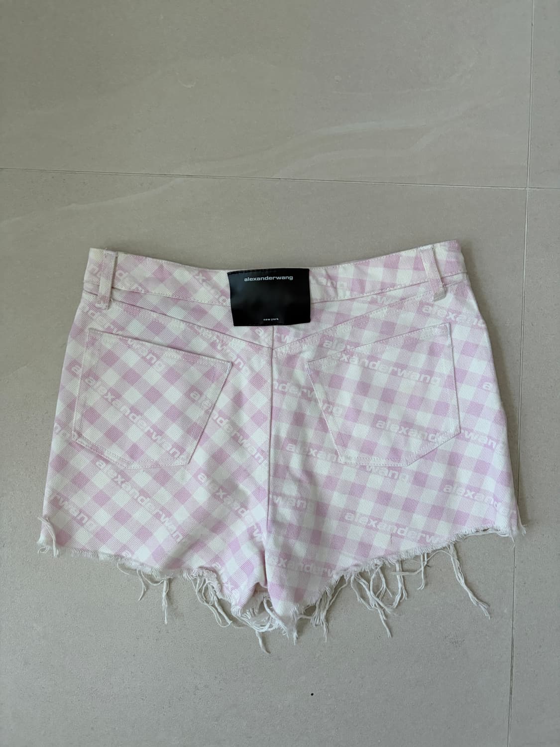 알렉산더왕 핑크 체크 반바지 상품이미지2