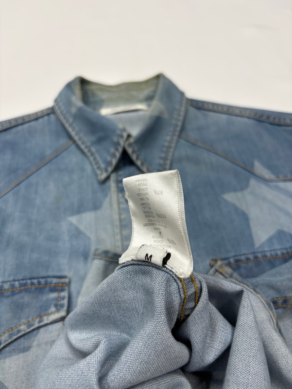 생로랑 스타패턴 웨스턴 카우보이 데님셔츠 상품이미지8