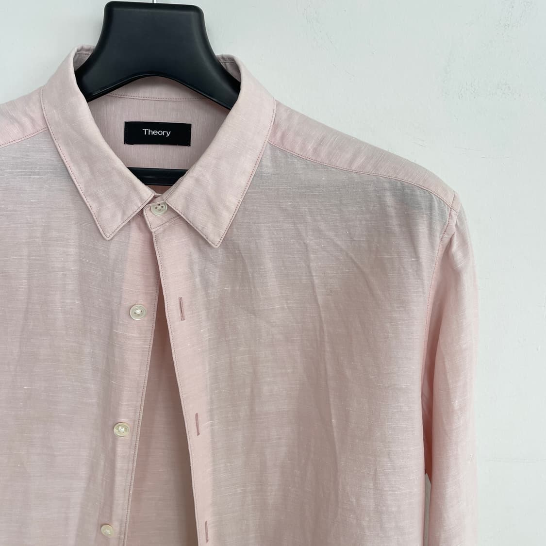 띠어리 린넨 연핑크 셔츠 상품이미지3