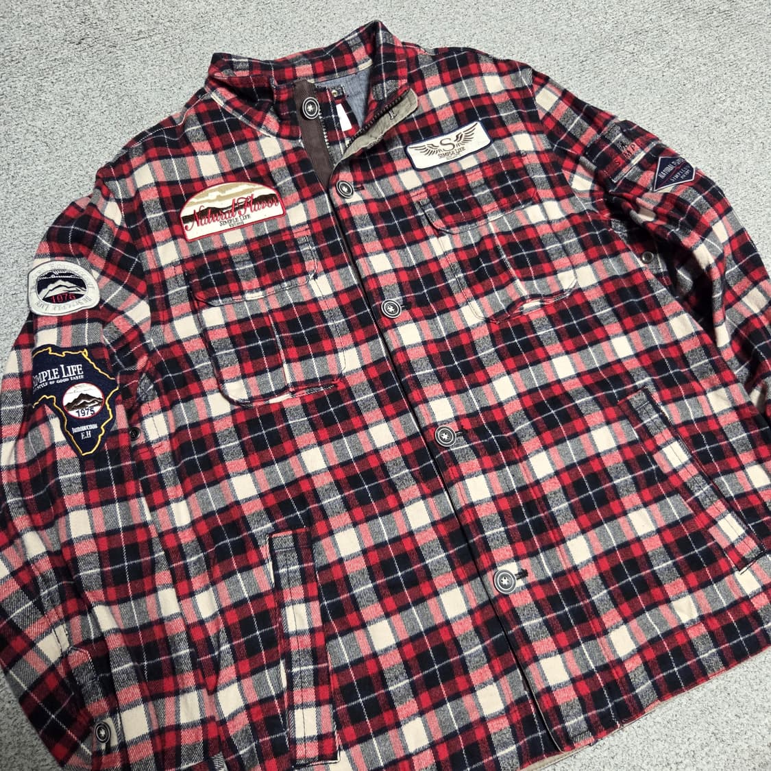 Simple Life 플란넬 체크 셔츠 자켓 L(100) 상품이미지2