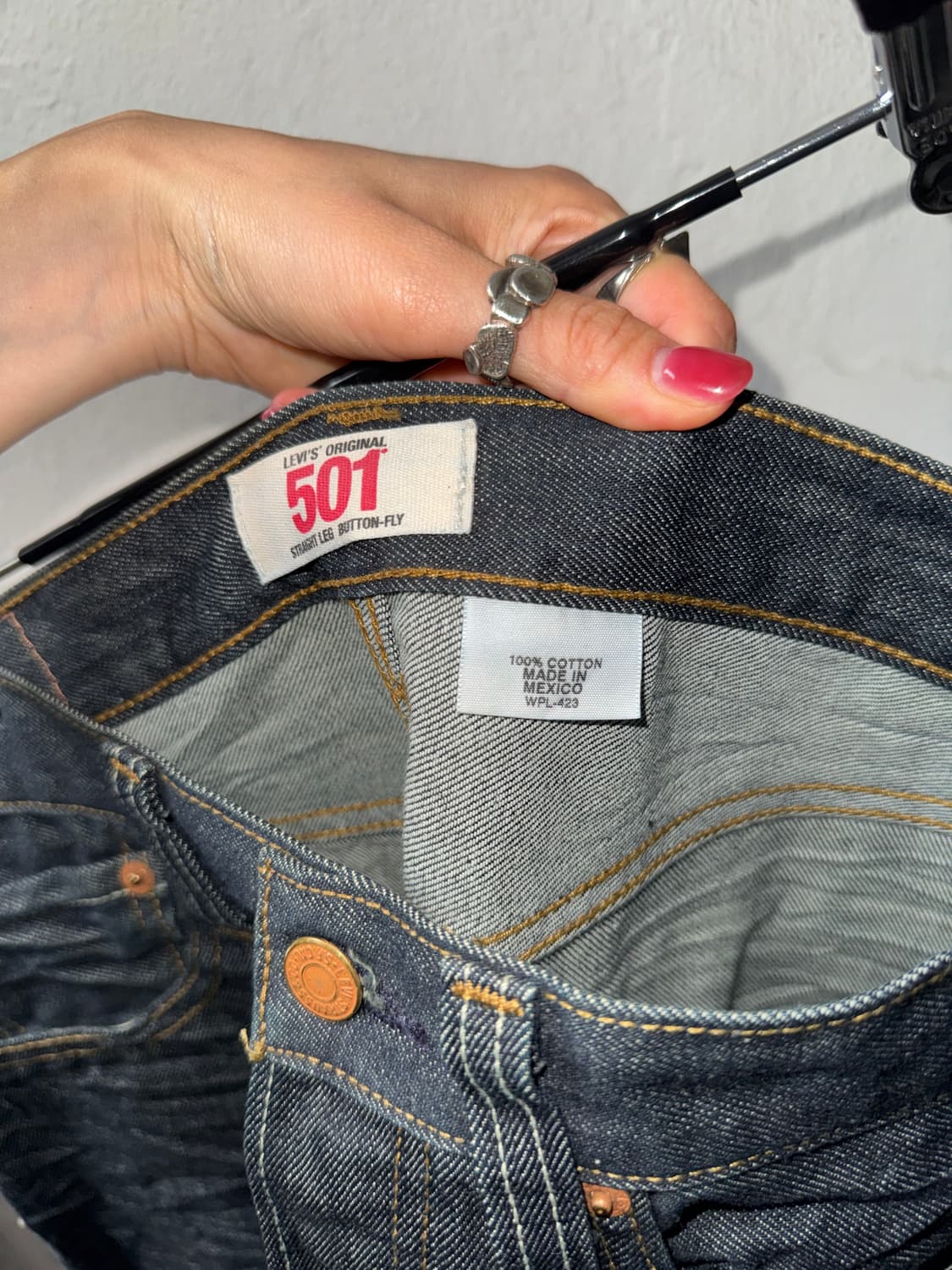 [31]Levis 리바이스 501 흑청 데님 팬츠 상품이미지8