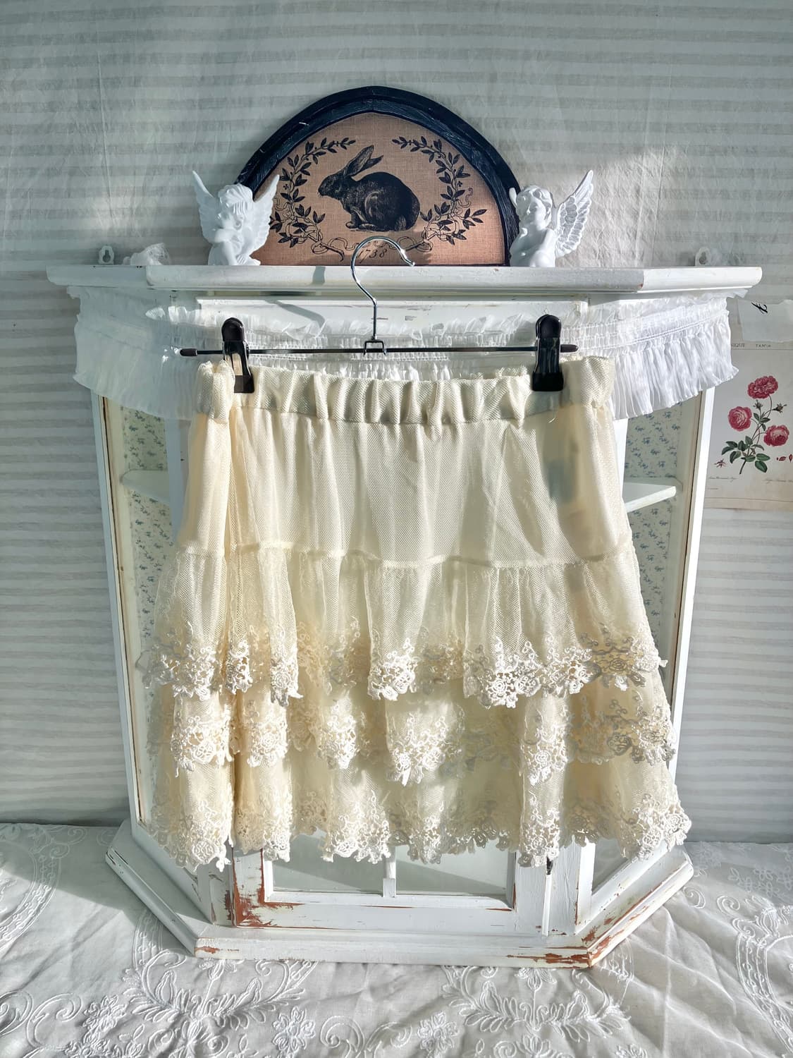 얼스뮤직 아이보리 레이스 캉캉 스커트 상품이미지1