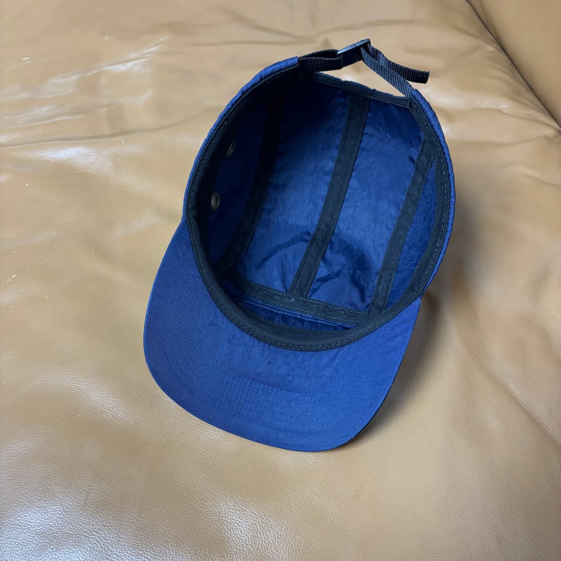 슈프림 캠프캡 모자 박스로고 워시드 나일론 네이비 상품이미지6