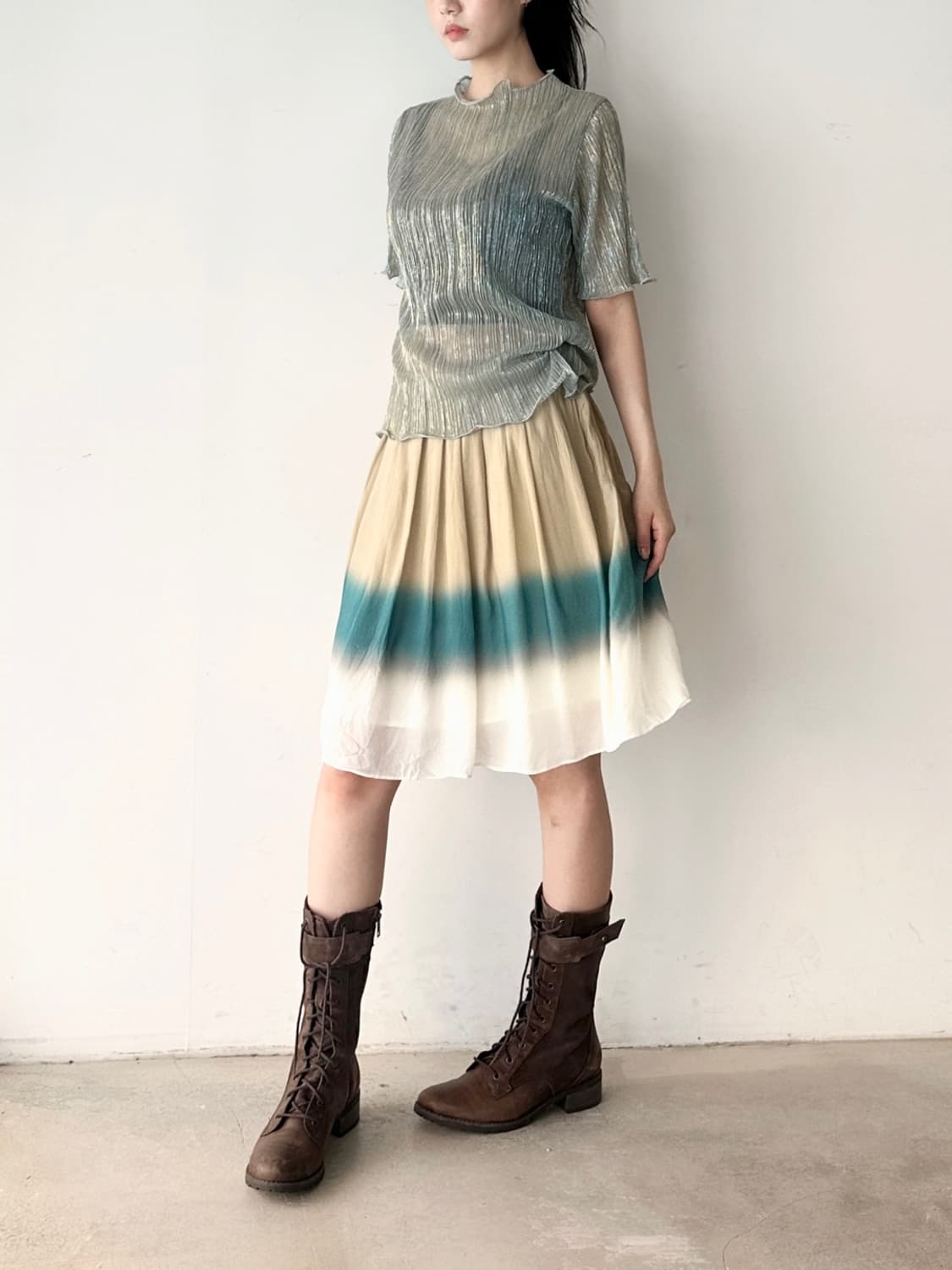 Sand gradation ocean skirt 상품이미지5