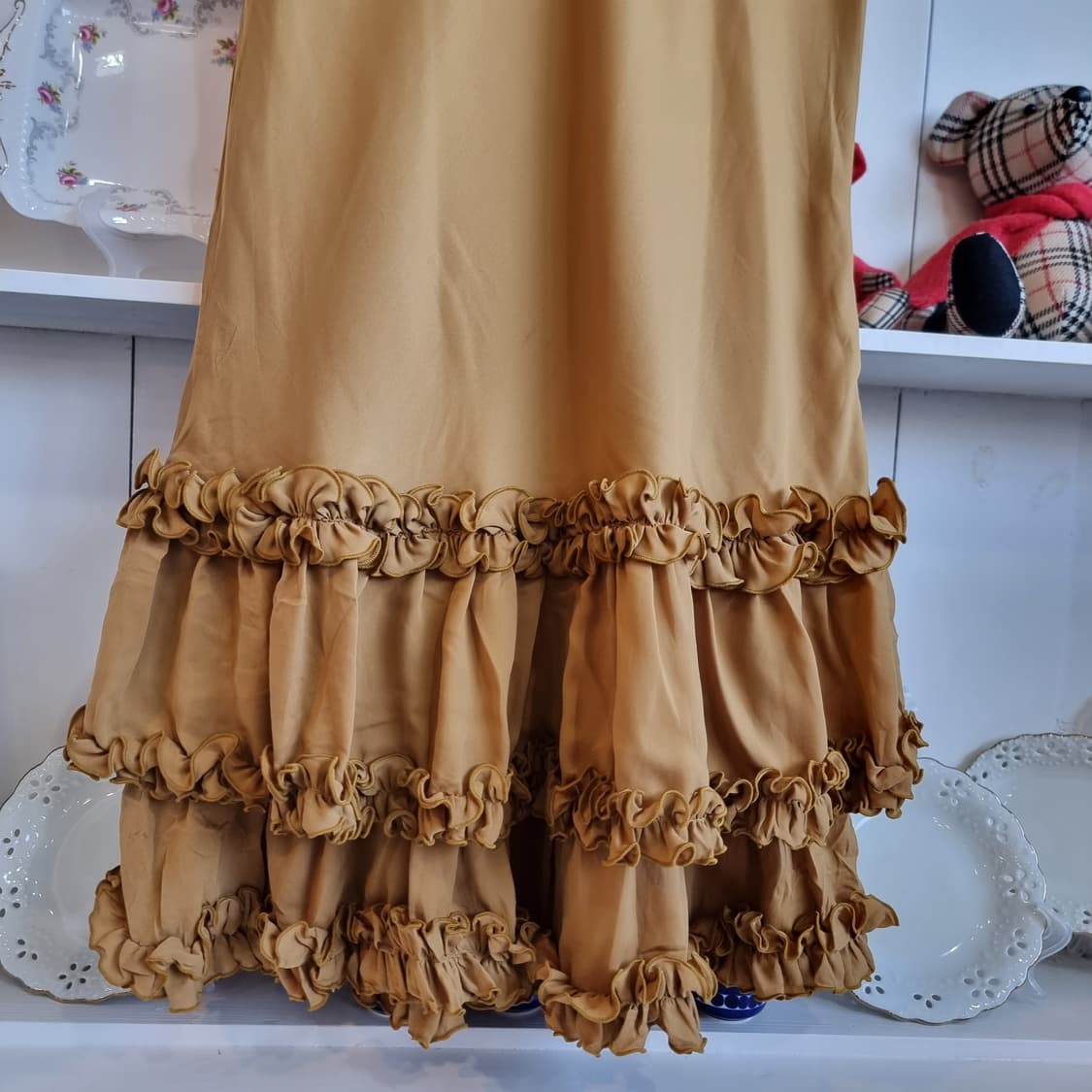 엑시즈팜 axes femme 초코카라멜 쉬폰 프릴 원피스 상품이미지2