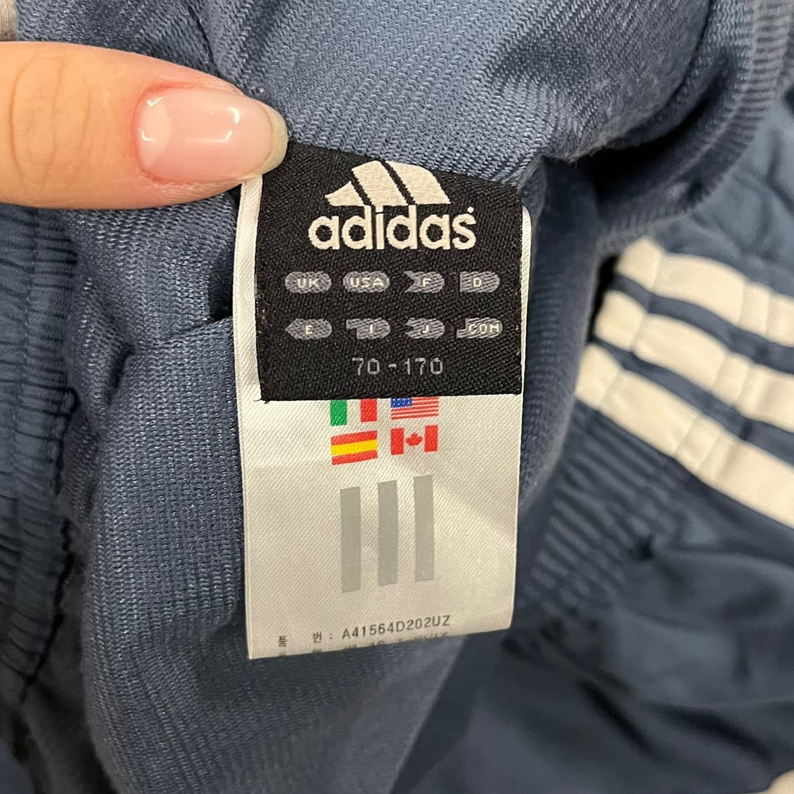 [정품] 아디다스 삼선 트레이닝 바지 네이비 b14 상품이미지4