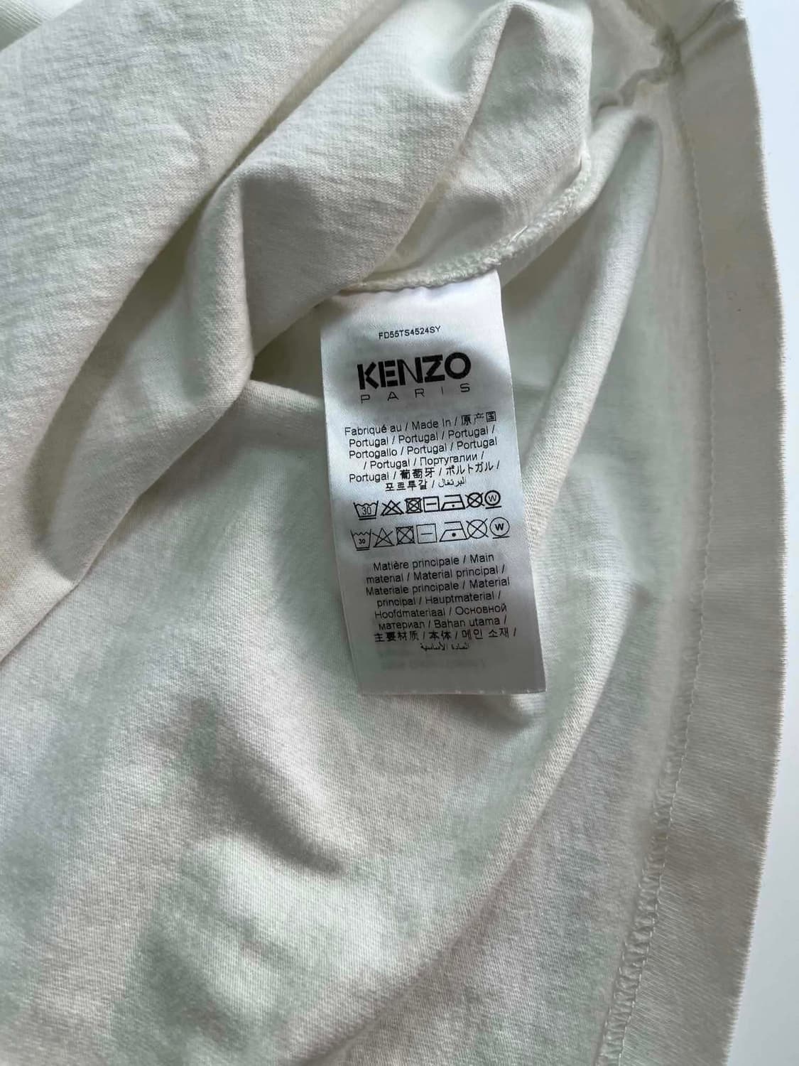 [S]Kenzo 겐조 바시티 빅K 반팔 티셔츠 오프화이트 상품이미지6