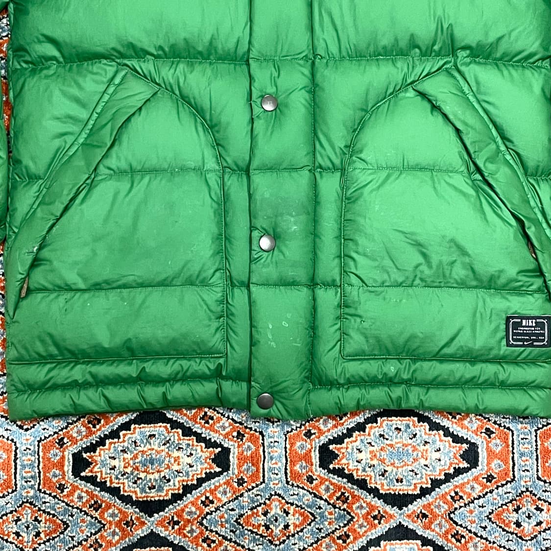 나이키 스우시로고 그린 구스다운 패딩점퍼 여성XS 상품이미지3