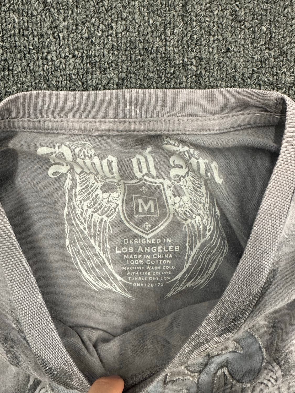 M)Ring of Fire 빈티지 십자가 프린팅 반팔 상품이미지4