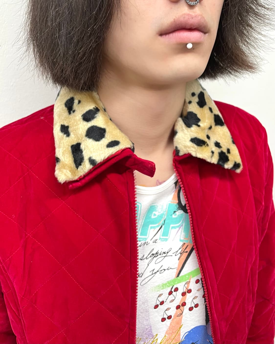 Cow fur Red Jumper  상품이미지3