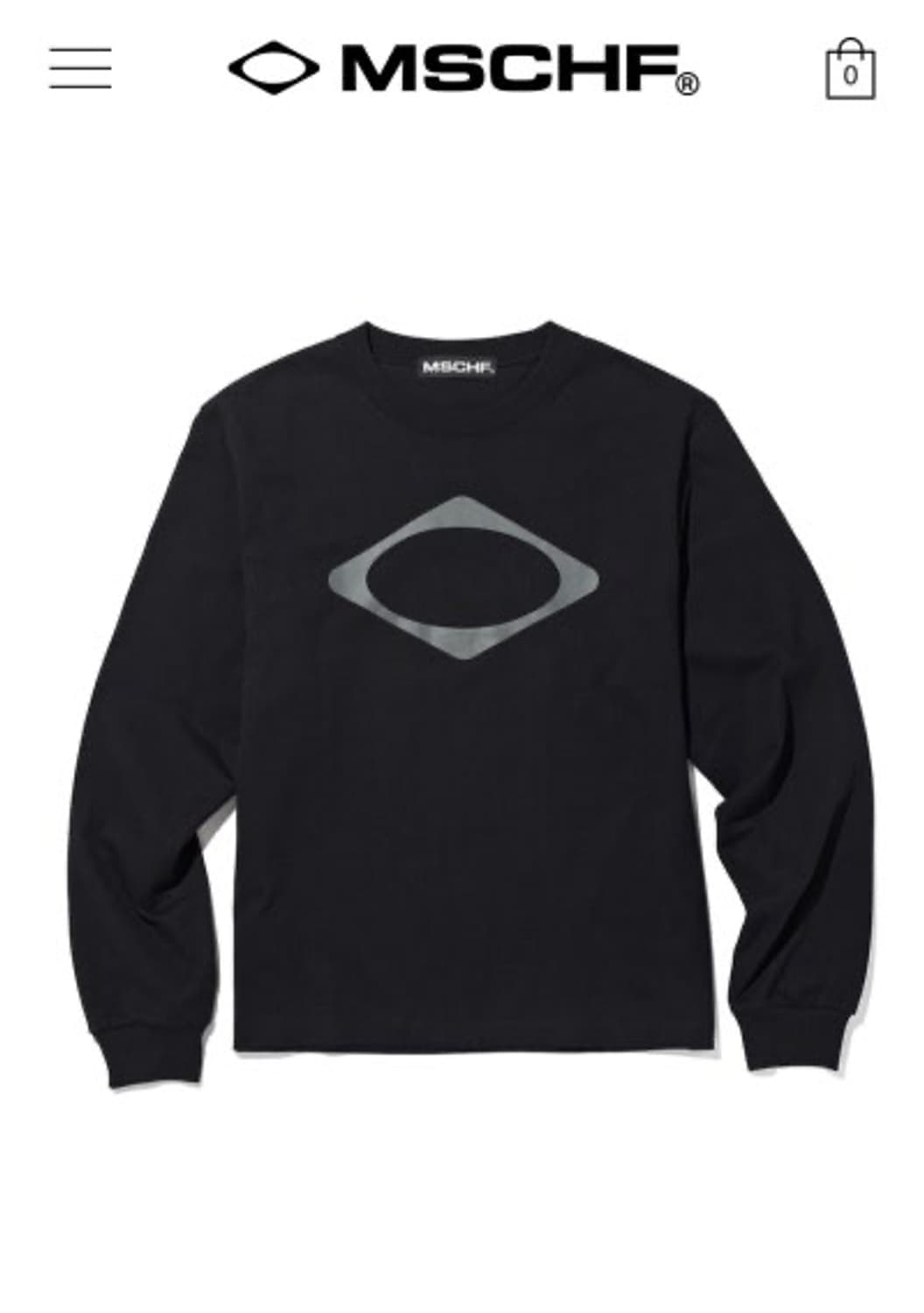 미스치프 RHOMBUS LONG SLEEVE_BLACK 상품이미지1