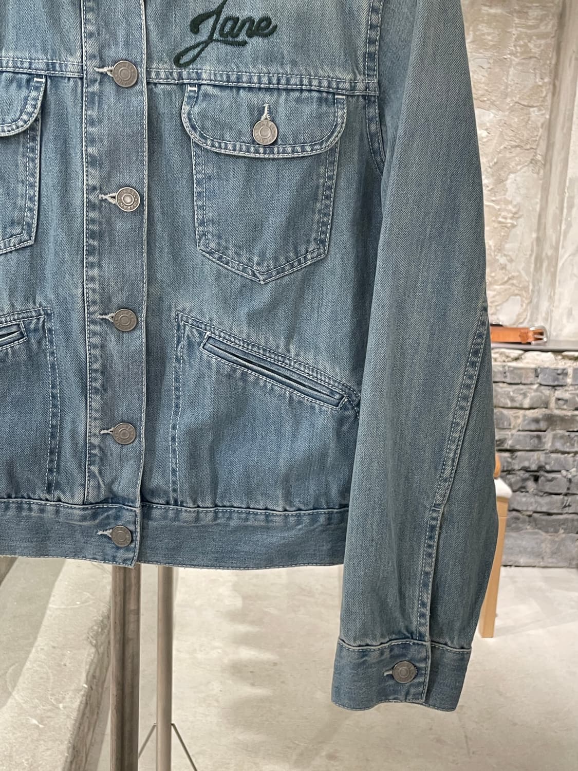 이자벨 마랑 에뚜왈 연청 레인 메이커스 크롭 데님 자켓 상품이미지6