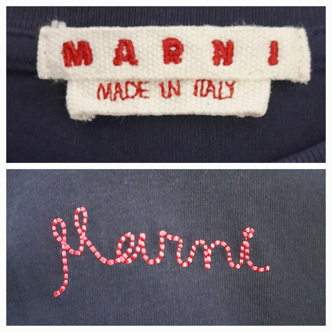 마르니 MARNI 네이비 반팔 티셔츠 36 상품이미지4