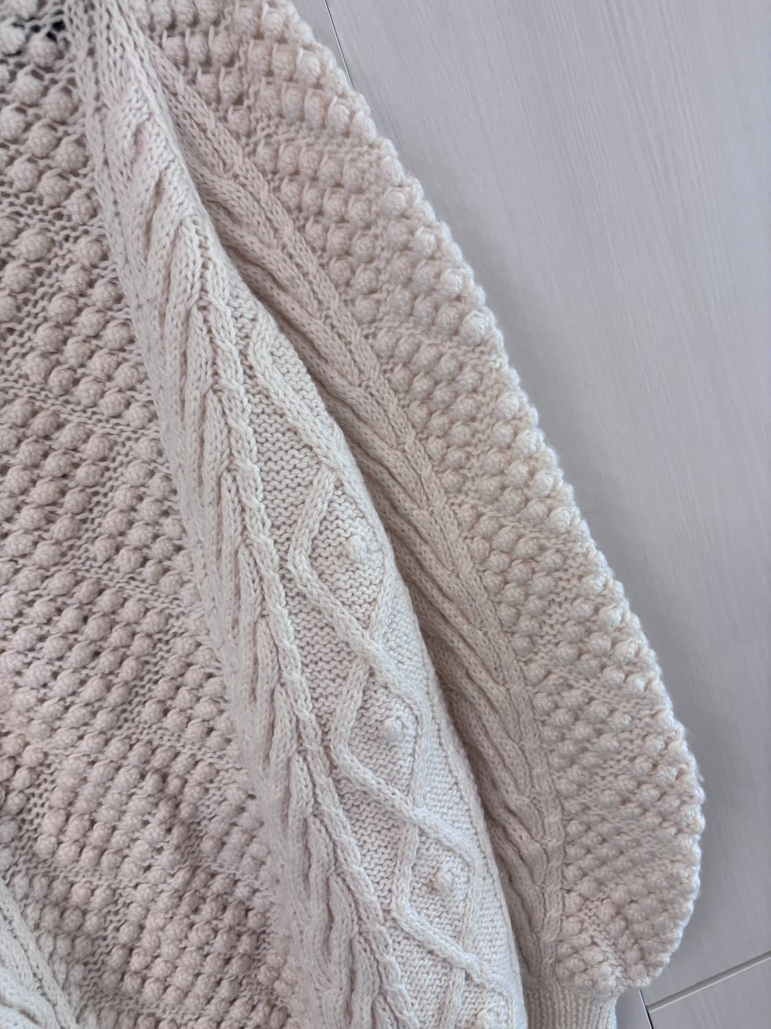 빈티지 니트 아란니트 피셔맨니트 흰순이 상품이미지6