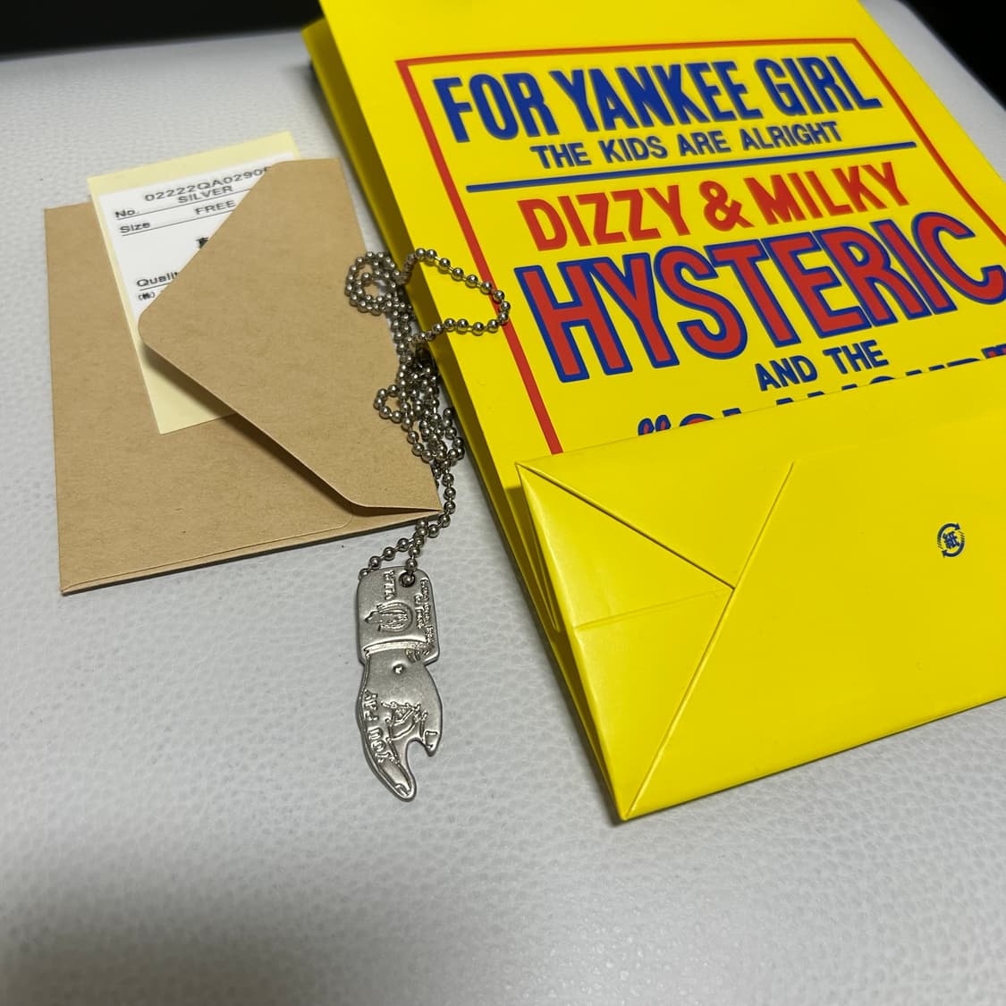 히스테릭 글래머 핑거 목걸이 풀구성 상품이미지1