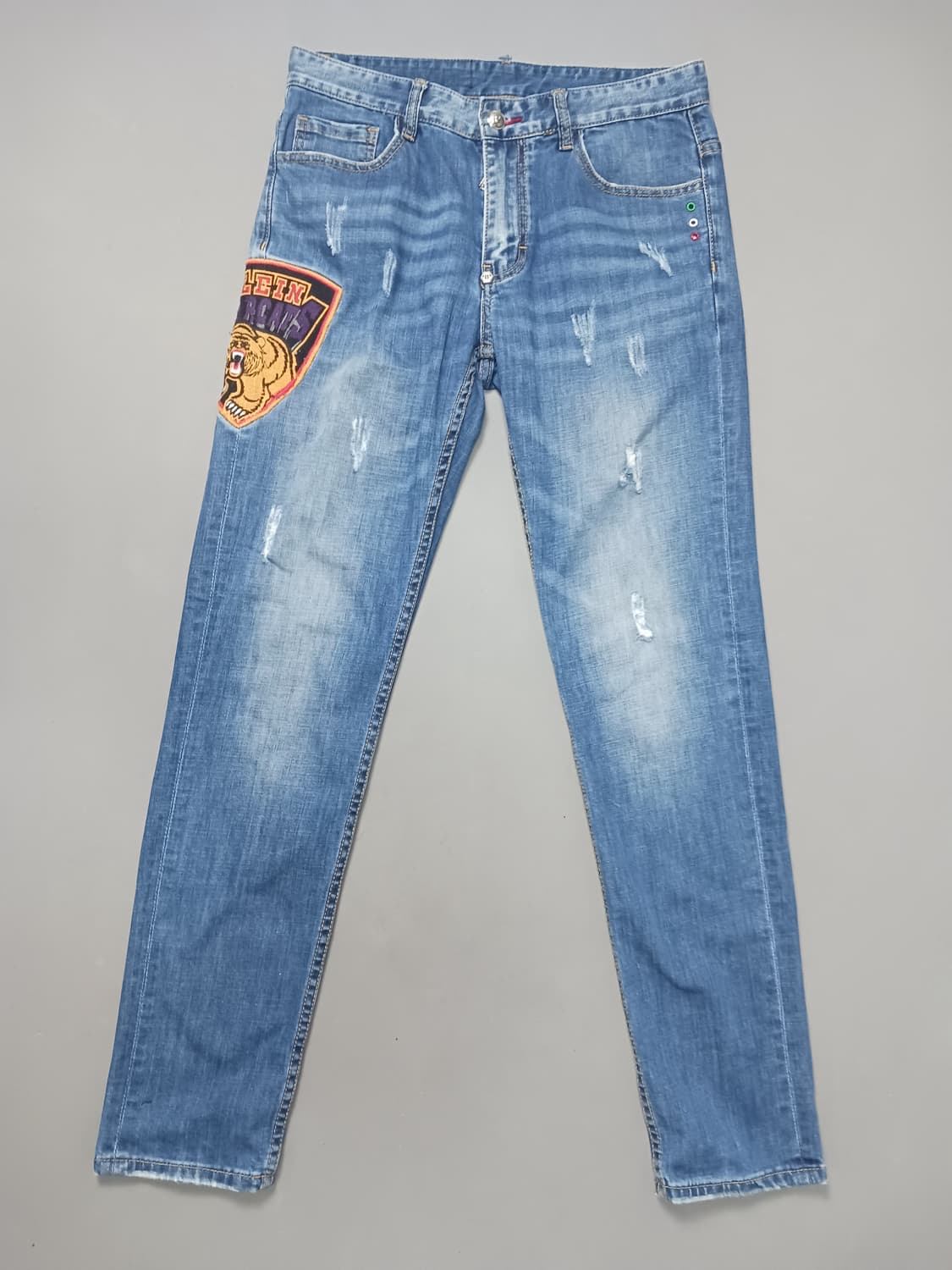 [32] 필립플레인 자수패치 슬림진 청바지 상품이미지1