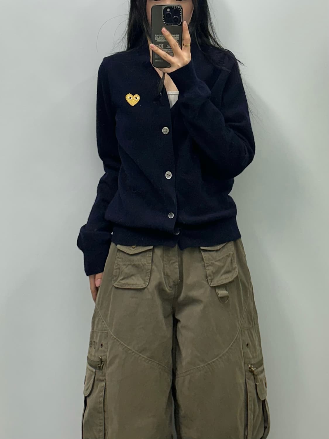 꼼데가르송 플레이 네이비 니트 가디건 상품이미지1