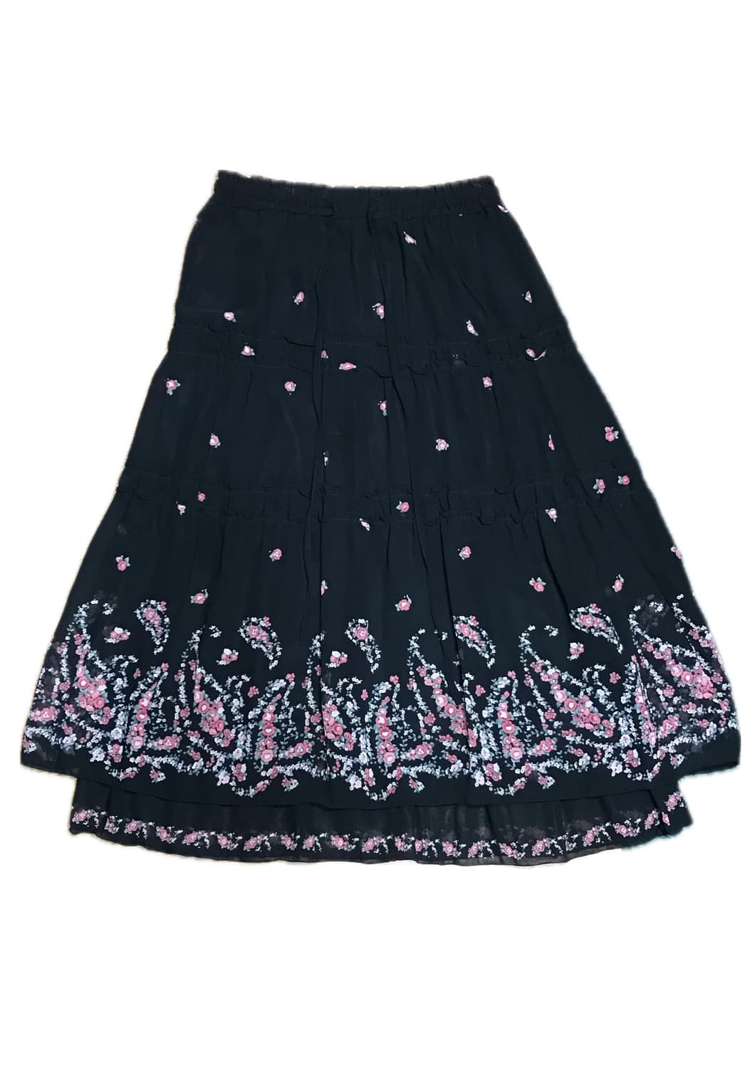 L’est rose 플로럴 프릴 롱스커트 상품이미지1