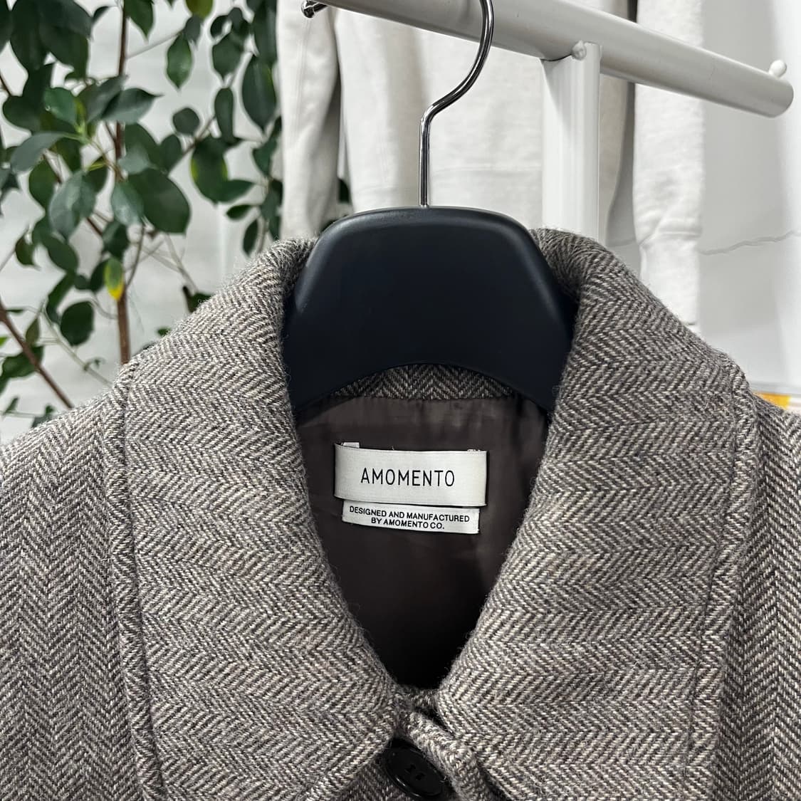 아모멘토 크롭 와이드 헤링본 자켓 F 상품이미지3