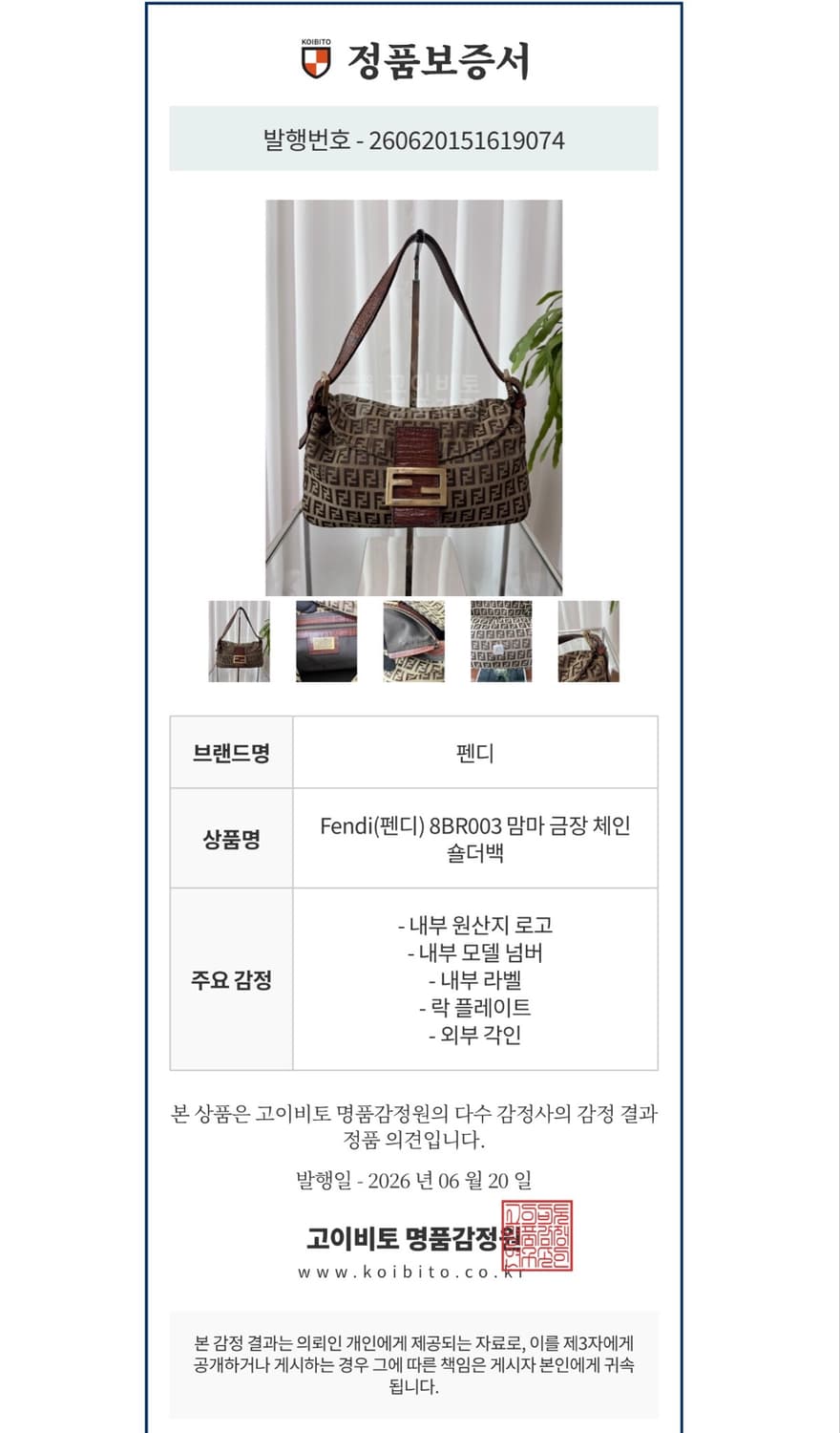 펜디 주카 바게트 백 상품이미지10