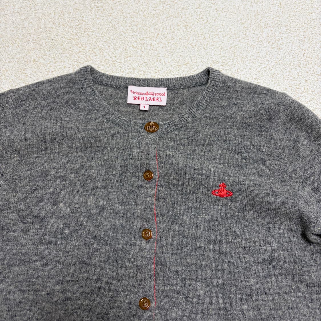 비비안웨스트우드 레드라벨 그레이 울 가디건 상품이미지9