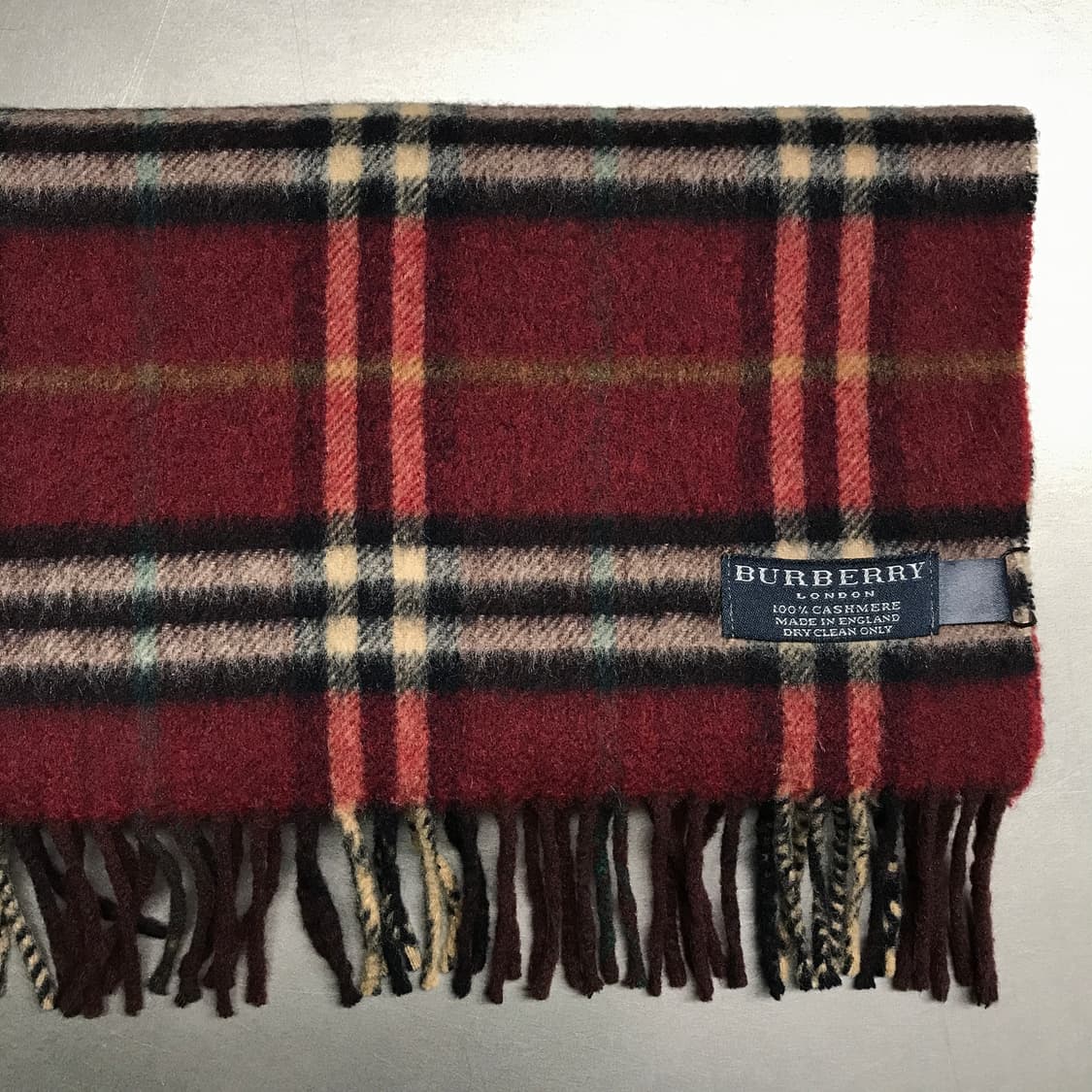 버버리 정품 캐시미어 머플러 레드 상품이미지3