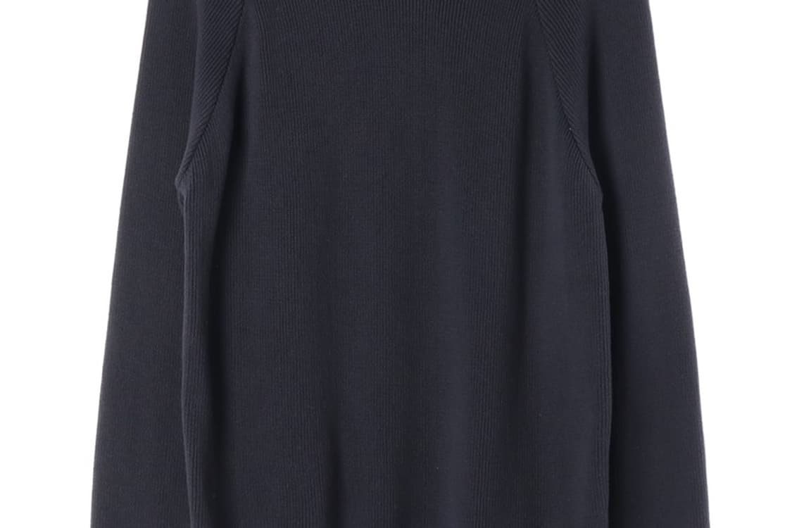 ZARA 네이비 래글런 골지 짜임 라운드 니트 XL 상품이미지4