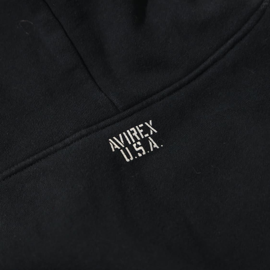 AVIREX 아비렉스 올블랙 후드 스웻 상품이미지5